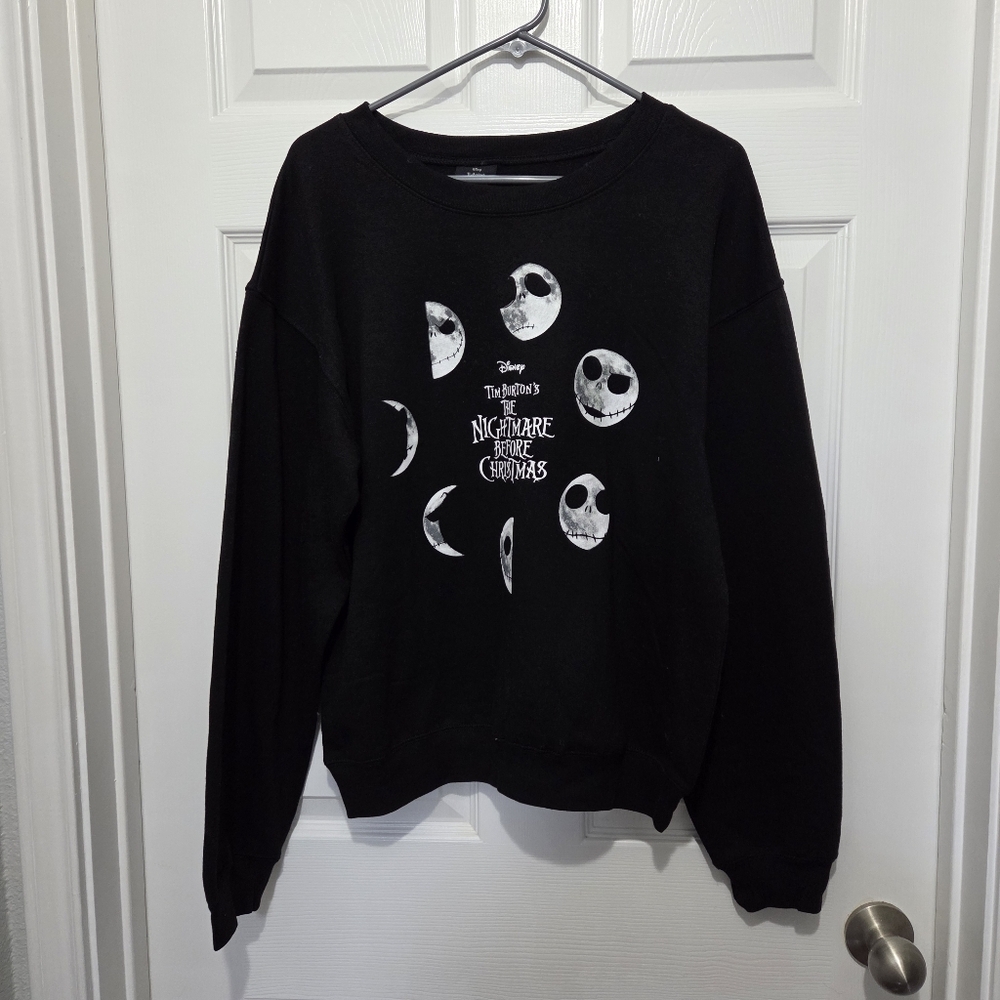 Disney Tim Burton The Nightmare Before Christmas Jack Skellington Sweater Size M